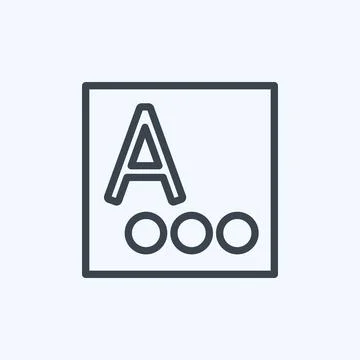 Icon Language &amp; input. suitable for Mobile Apps symbol. line style. simple de Illustrazione stock