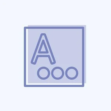 Icon Language &amp; input. suitable for Mobile Apps symbol. two tone style. simpl Stock Illustration