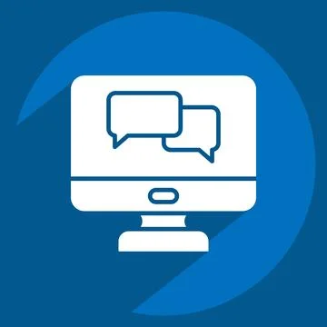 Icon Language Tutorial. related to Learning symbol. long shadow style. simp.. Stock Illustration