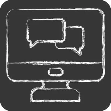 Icon Language Tutorial. related to Learning symbol. chalk Style. simple des.. Stock Illustration