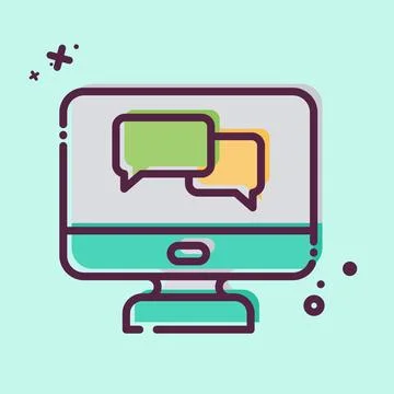 Icon Language Tutorial. related to Learning symbol. MBE style. simple desig.. Stock Illustration