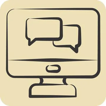 Icon Language Tutorial. related to Learning symbol. hand drawn style. simpl.. Stock Illustration