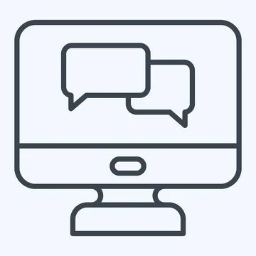 Icon Language Tutorial. related to Learning symbol. line style. simple desi.. Stock Illustration