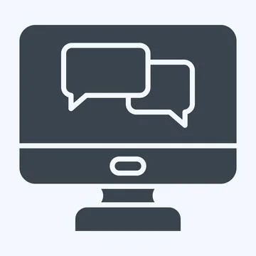 Icon Language Tutorial. related to Learning symbol. glyph style. simple des.. Stock Illustration