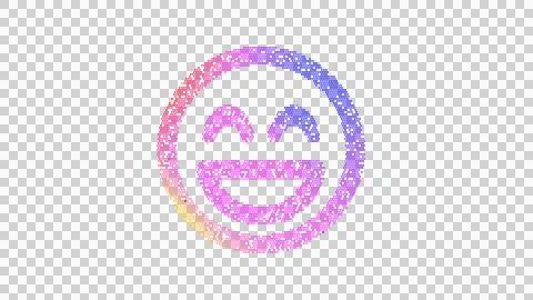 Icon laugh beam is made up of LED square shapes. There are bright diodes and Stock Illustration