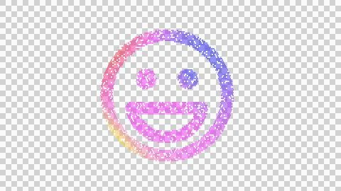 Icon laugh is made up of LED square shapes. There are bright diodes and there Stock Illustration
