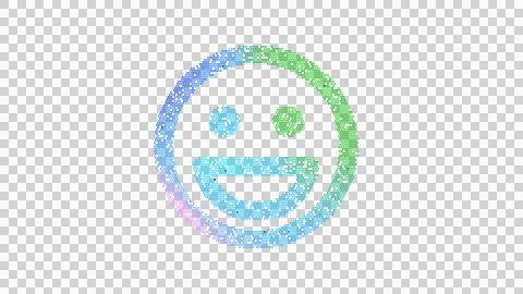 Icon laugh is made up of LED square shapes. There are bright diodes and there Stock Illustration