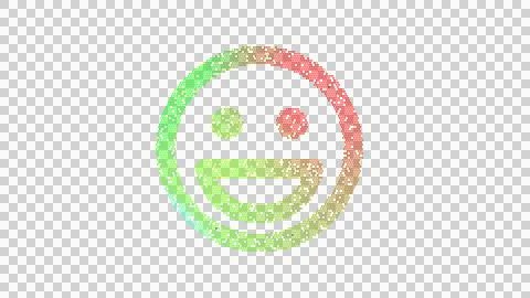 Icon laugh is made up of LED square shapes. There are bright diodes and there Stock Illustration