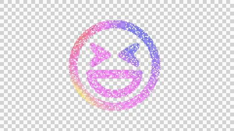 Icon laugh squint is made up of LED square shapes. There are bright diodes and Stockillustratie