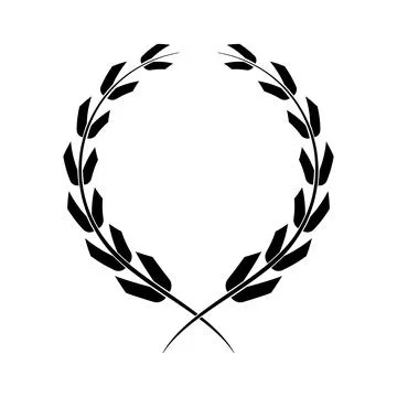 Icon laurel wreath - vector illustration Black, dark icon laurel Stock Illustration