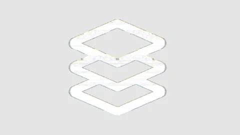 Icon layer group is distorted. Glitch. Noise, chromatic aberration, geometric Stock Footage 303623294