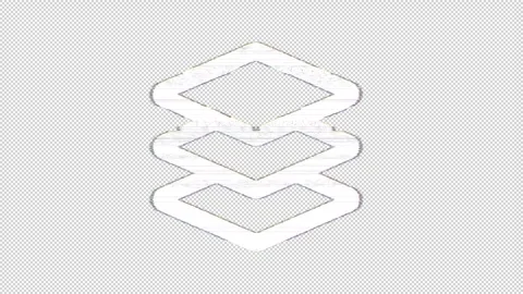 Icon layer group is distorted. Glitch. Noise, chromatic aberration, geometric Stock Footage 303623778
