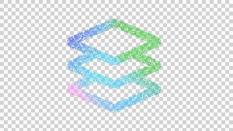 Icon layer group is made up of LED square shapes. There are bright diodes and Stockillustratie
