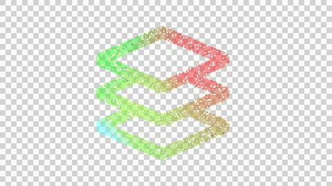 Icon layer group is made up of LED square shapes. There are bright diodes and Stockillustratie
