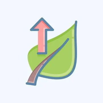 Icon Leaf 2. related to Flora symbol. doodle style. simple illustration. pl.. Stock Illustration