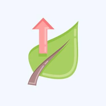 Icon Leaf 2. related to Flora symbol. flat style. simple illustration. plan.. Stock Illustration