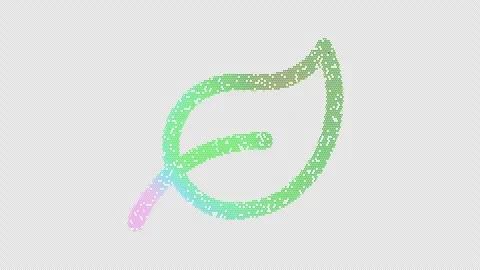 Icon leaf is made up of LED square shapes that shimmer and flicker. There are Stock Footage 293939100