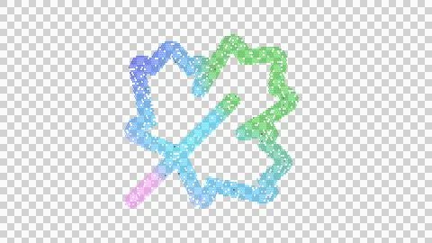 Icon leaf maple is made up of LED square shapes. There are bright diodes and Stock Illustration