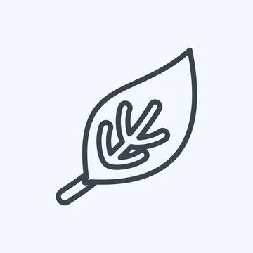 Icon Leaf. suitable for Spring symbol. line style. simple design editable. de Stock Illustration
