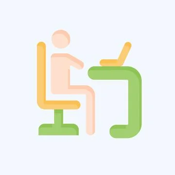 Icon Learner. related to Development symbol. flat style Stock Illustration