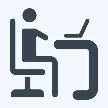 Icon Learner. related to Development symbol. glyph style Illustrazione stock