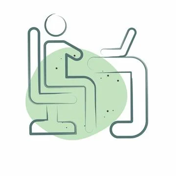 Icon Learner. related to Development symbol. Color Spot Style Stock Illustration