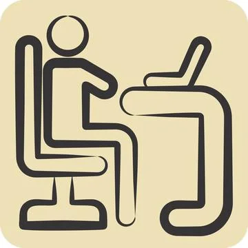 Icon Learner. related to Development symbol. hand drawn style Illustrazione stock