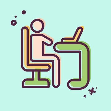 Icon Learner. related to Development symbol. MBE style Stock Illustration