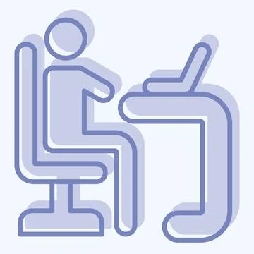 Icon Learner. related to Development symbol. two tone style Stock Illustration