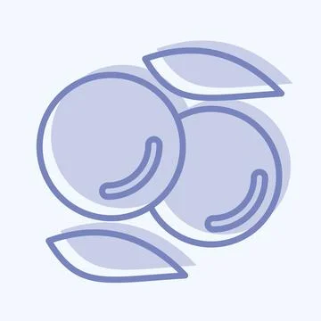 Icon Lentil. suitable for Nuts symbol. two tone style. simple design editable Stock Illustration