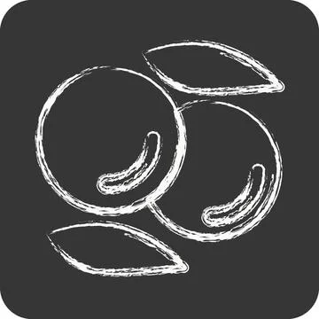 Icon Lentil. suitable for Nuts symbol. chalk Style. simple design editable... Stock Illustration
