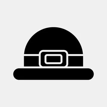 Icon leprechaun hat. St. Patrick's Day celebration elements. Icons in glyph.. イラスト素材
