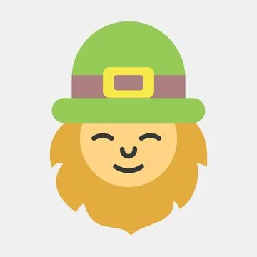 Icon leprechaun. St. Patrick's Day celebration elements. Icons in flat styl.. Stock Illustration