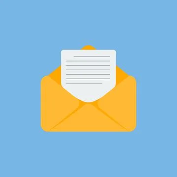 The icon of the letter. The electronic letter. The electronic message. SMS. Stock Illustration