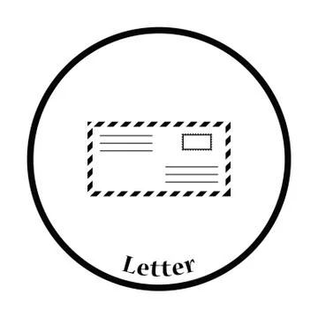 Icon of Letter Illustrazione stock