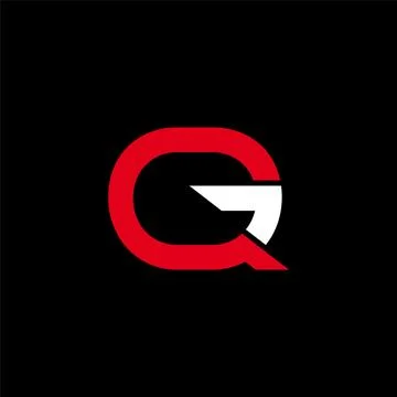 Icon letter initial G or QG font sport tech monogram typography idea Stock Illustration