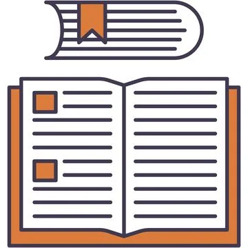 Icon library book vector open dictionary isolated Stock Illustration