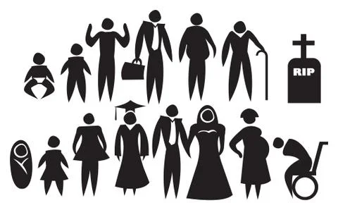 Icon of the life development 스톡 일러스트