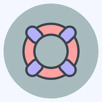 Icon Lifesaver. suitable for Security symbol. color mate style. simple design Stockillustratie