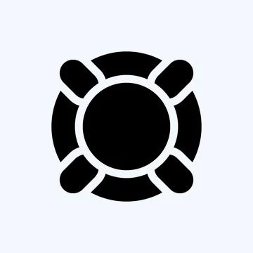 Icon Lifesaver. suitable for Security symbol. glyph style. simple design edit Stock Illustration