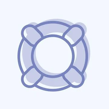 Icon Lifesaver. suitable for Security symbol. two tone style. simple design e 스톡 일러스트