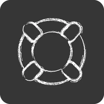 Icon Lifesaver. suitable for Security symbol. chalk Style. simple design ed.. Stock Illustration