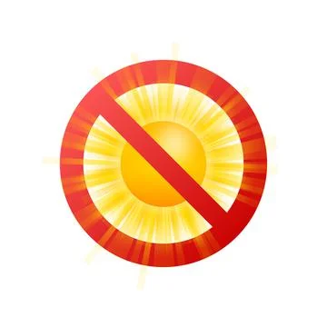 Icon on light backdrop. Line vector icon. Icon with no sun on light background. Stock Illustration