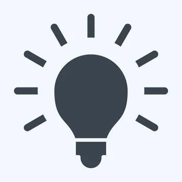 Icon Light Bulb. related to Light symbol. glyph style. design editable Stock Illustration