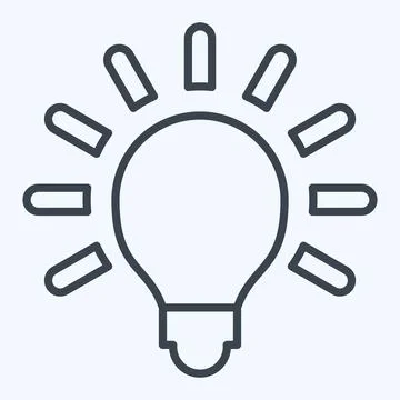 Icon Light Bulb. related to Light symbol. line style. design editable Stock Illustration