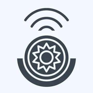 Icon Light Detection Sensor. related to Smart Home symbol. glyph style. sim.. Stock Illustration