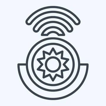 Icon Light Detection Sensor. related to Smart Home symbol. line style. simp.. Stockillustratie