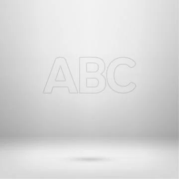 Icon in light studio room Illustrazione stock