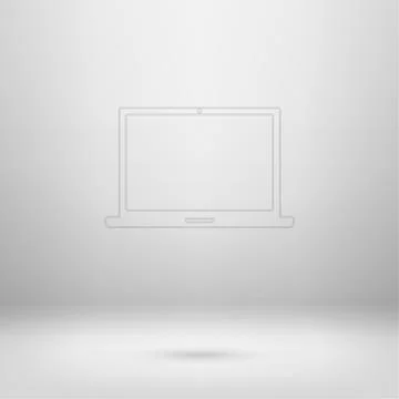 Icon in light studio room Illustrazione stock