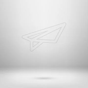 Icon in light studio room Stock Illustration
